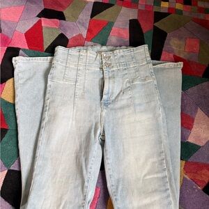 Free People High-Waist Light Blue Women's Jeans